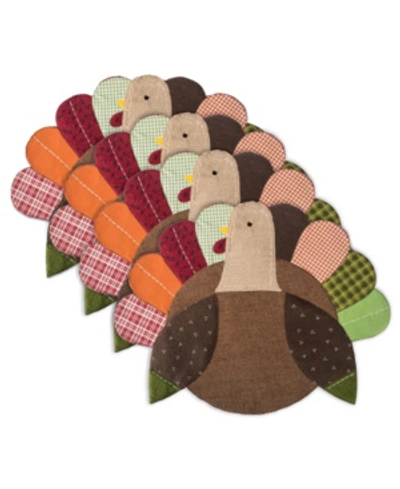Shop Design Imports Embroidered Turkey Placemat Set In Brown