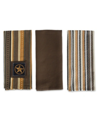 DESIGN IMPORTS APPLIQUE STAR DISHTOWEL SET 