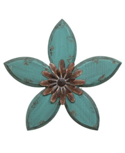 Shop Stratton Home Decor Antique Flower Wall Decor In Teal/red