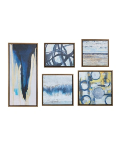 Shop Jla Home Blue Bliss Gallery Art, Set Of 5 In Natural