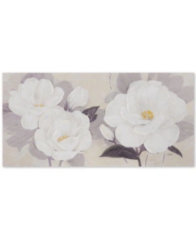 Shop Jla Home Madison Park Midday Bloom Florals Hand-embellished Canvas Print In White