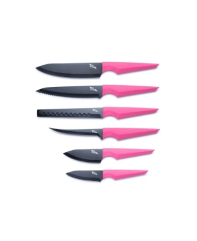 Shop Edge Of Belgravia Precision 6pc Knife Set In Pink