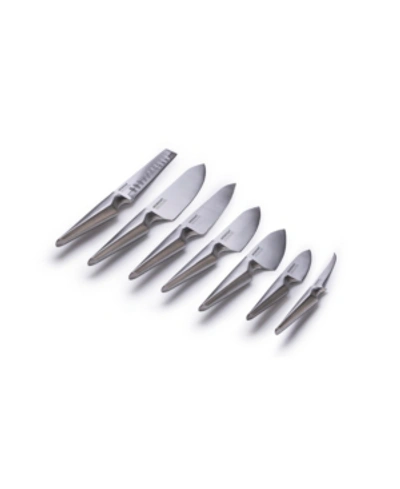 Shop Edge Of Belgravia Arondight 7 Piece Knife Set In Stainless Steel