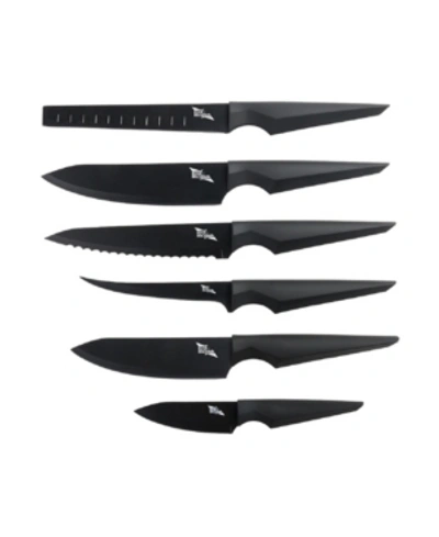 Shop Edge Of Belgravia Precision 6pc Knife Set In Black