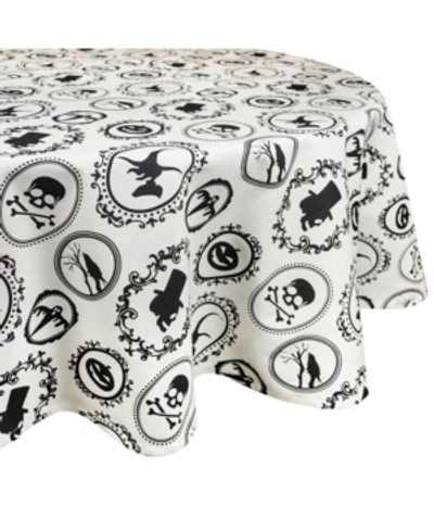 Shop Design Imports Halloween Portrait Tablecloth In Black