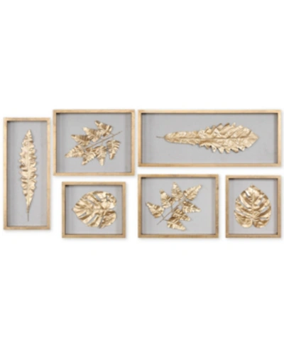 Shop Uttermost Golden Leaves 6-pc. Shadow Box Wall Art Set