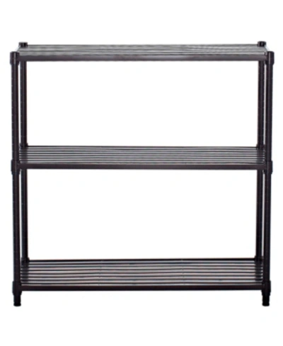 Trinity 3-tier Slat Shelving Rack In Bronze