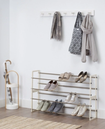 Shop Trinity Basics 2- Tier Expandable Shoe Rack, Pack Of 2 In White