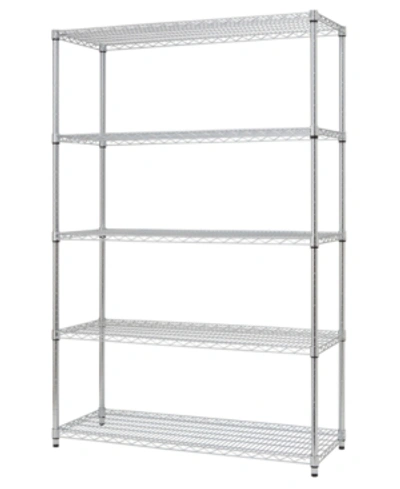 Shop Trinity 5-tier Wire Shelving Rack In Chrome