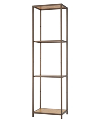 Shop Trinity 4-tier Bamboo Shelving Tower In Bronze