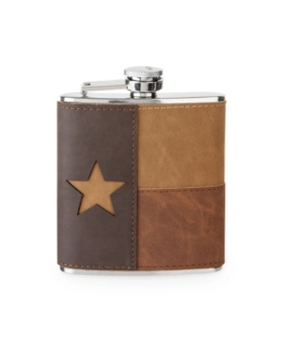 Shop Foster & Rye Leather Texas Flask In Brown