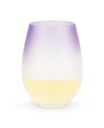 Shop Blush Frosted Ombre Stemless Wine Glasses In Multi