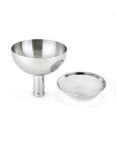 Shop True Fountain Aerating Decanter Funnel In Silver