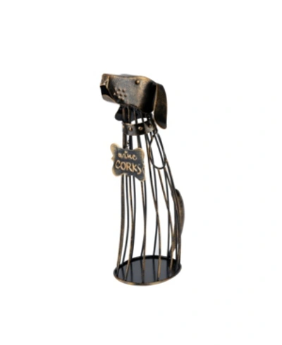 True Dog Wine Cork Display In Silver