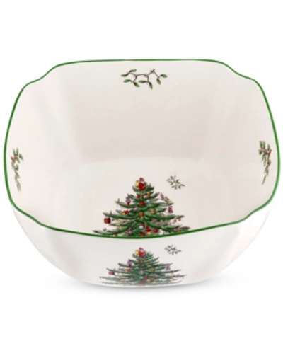 Spode Christmas Tree Large Square Bowl, 10 In.