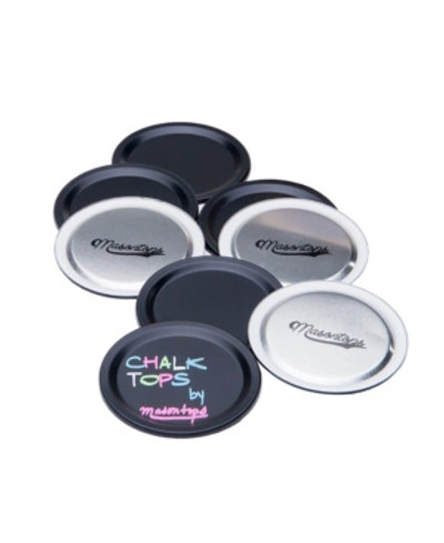 Shop Masontops Chalk Top Canning Regular Mouth Jar Lids - Pack Of 8 In Charcoal