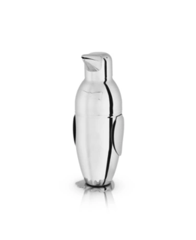 Shop Viski Irving Penguin Cocktail Shaker, 17 oz In Silver