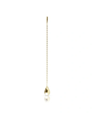 Shop Viski Weighted Stainless Steel Barspoon In Gold-tone