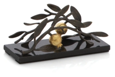 Shop Michael Aram Pomegranate Vertical Napkin Holder In Black