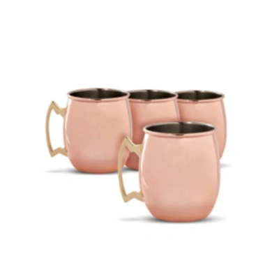 Shop Thirstystone By Cambridge Smooth Copper Moscow Mule Mugs, Set Of 4