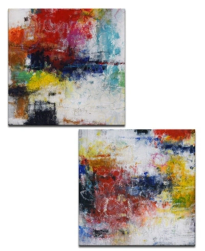 Shop Ready2hangart , 'red Breeze I/ii' 2 Piece Abstract Canvas Wall Art Set, 30x30" In Multi
