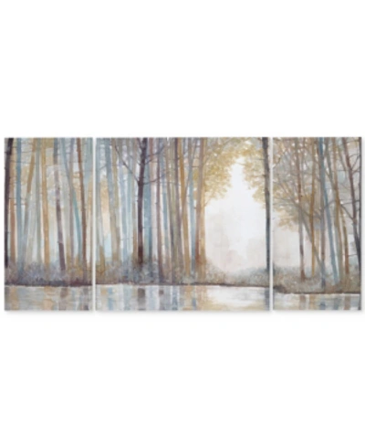 Shop Jla Home Forest Reflections 3-pc. Gel-coated Canvas Print Set In Multi