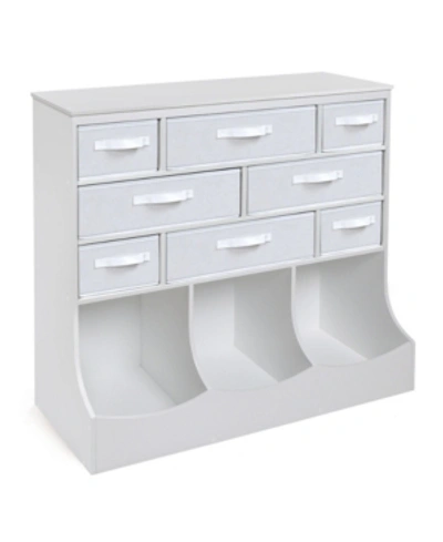 Shop Badger Basket Storage Station With Eight Baskets And Three Bins In White