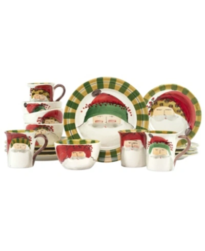 Vietri Old St. Nick Assorted 16-piece Dinnerware Set, Service For 4 In Handpainted