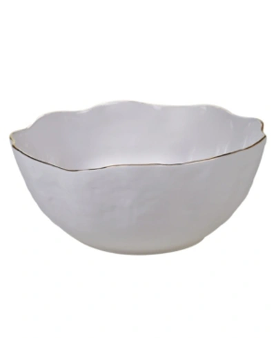 Shop Certified International Elegance Deep Bowl In White/gold