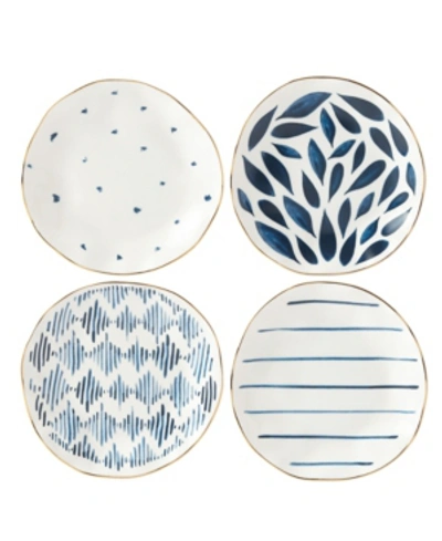 Lenox Blue Bay Assorted Porcelain Dessert Plates, Set Of 4 In Pattern