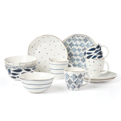 Lenox Blue Bay 12-pc Dessert Set In White And Blue