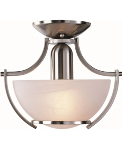 Shop Volume Lighting Durango 1-light Semi-flush Mount Ceiling Fixture In Silver