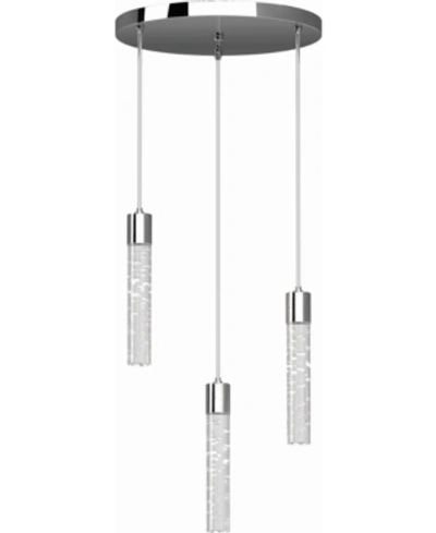 Shop Volume Lighting Tristen Led 3-light Mini Hanging Chandelier In Chrome