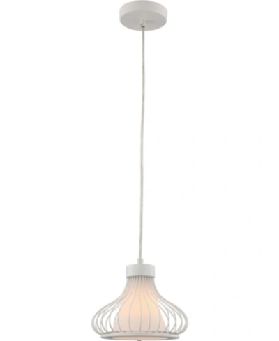 Shop Volume Lighting 1-light Caged Teardrop Hanging Mini Pendant In White