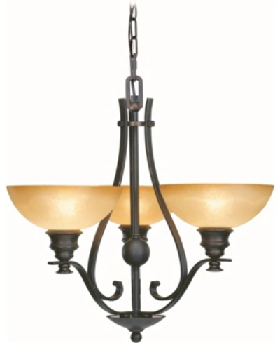 Shop Volume Lighting Rainier 3-light Hanging Chandelier In Bronze