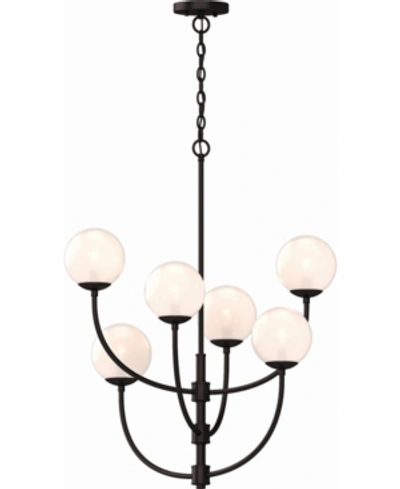 Shop Volume Lighting Lawrence 6-light Hanging Chandelier In Bronze