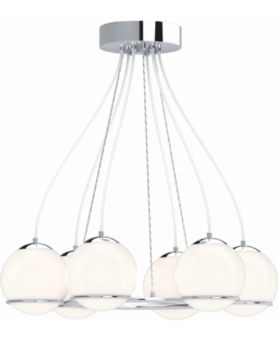 Shop Volume Lighting Preston Led 6-light Hanging Chandelier In Chrome