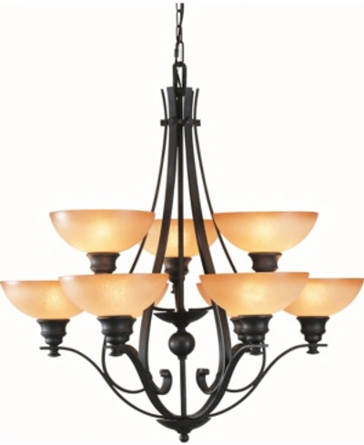 Shop Volume Lighting Rainier 9-light Hanging Chandelier In Bronze