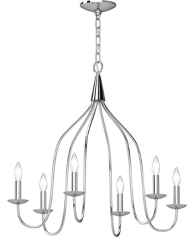 Shop Volume Lighting Windsor 6-light Hanging Chandelier In Chrome