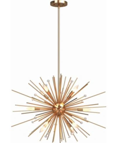 Shop Volume Lighting Alice 12-light Down Rod Chandelier In Curry