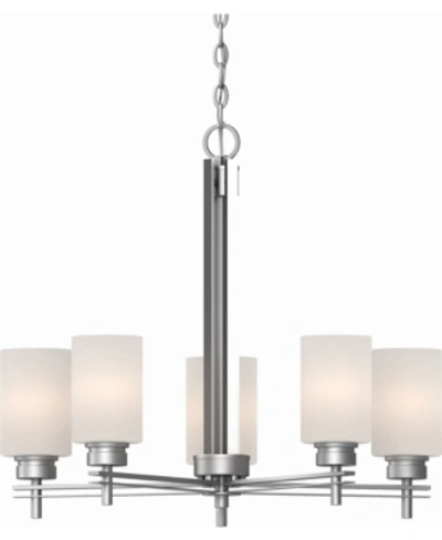 Shop Volume Lighting Carena 5-light Hanging Chandelier In Platinum