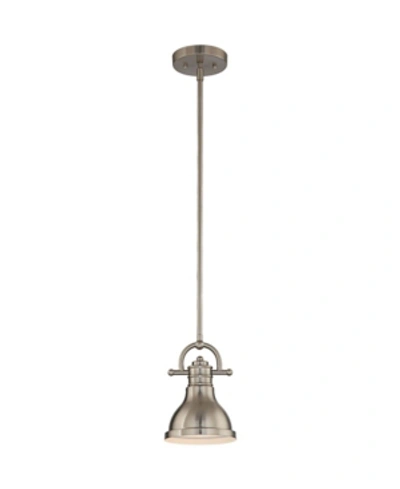 Shop Volume Lighting 1-light Integrated Led Mini Downrod Pendant In Silver