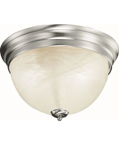 Shop Volume Lighting Troy 2-light Flush Mount Ceiling Fixture In Silver