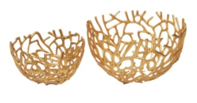 Shop Moe's Home Collection Nest Bowls Gold Set Of Two