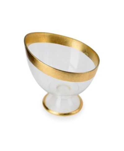 Shop Classic Touch Footed Candy Bowl In Gold