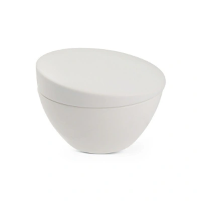 Nambe Orbit Stoneware Sugar Bowl In Starry White