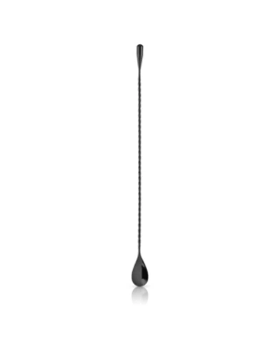 Shop Viski Gunmetal Weighted Stainless Steel Barspoon In Black