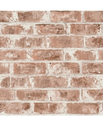 Shop Brewster Home Fashions Jomax Warehouse Brick Wallpaper In Red