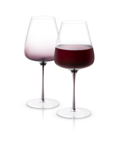Shop Joyjolt Black Swan Red Wine Glasses, Set Of 2 In Clear