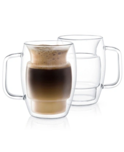 Joyjolt Cadus Double Wall Insulated Mugs Set Of 2 In Clear